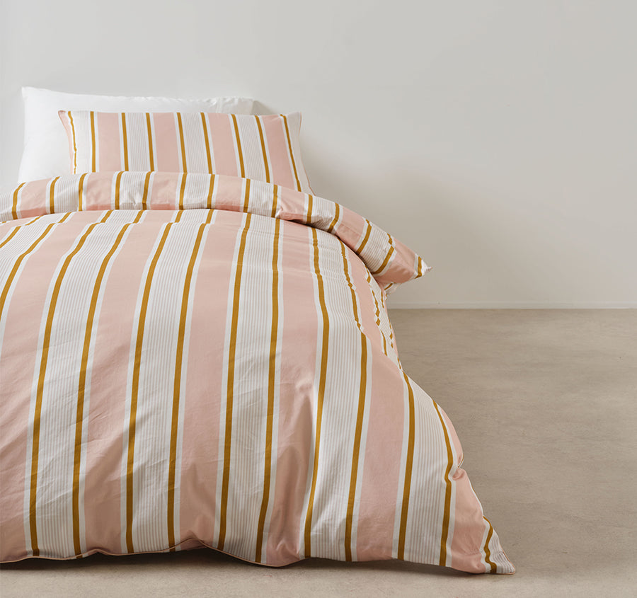 Sailor Stripe Quilt Cover Set Range Pink