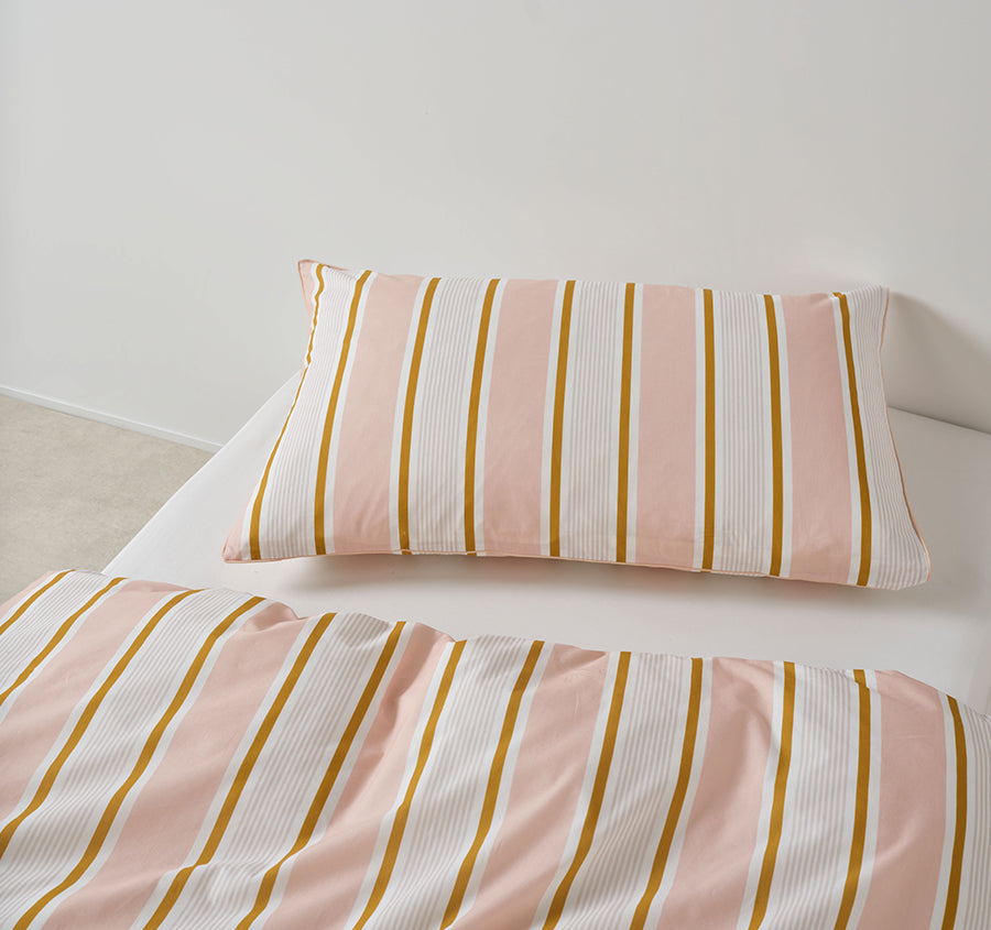 Sailor Stripe Quilt Cover Set Range Pink