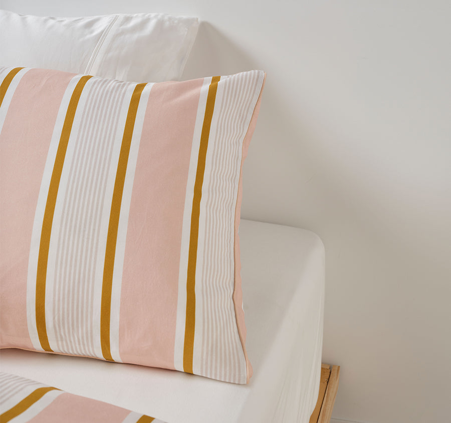 Sailor Stripe Quilt Cover Set Range Pink