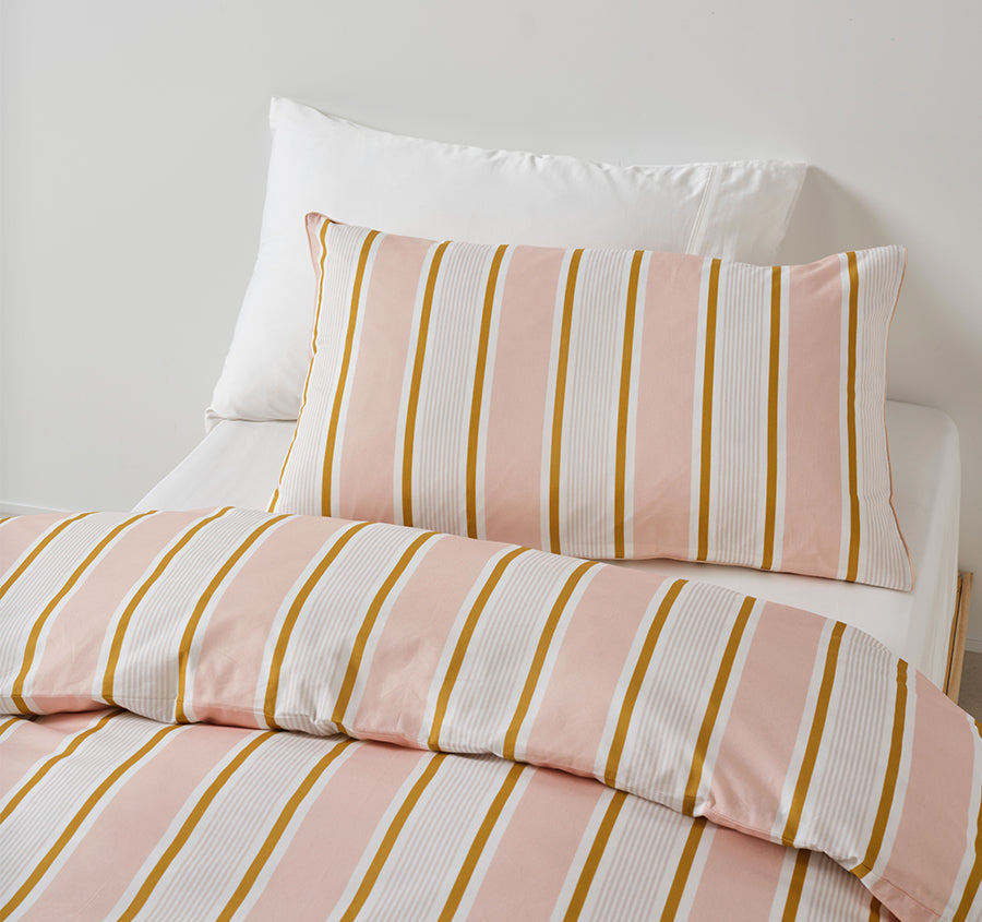 Sailor Stripe Quilt Cover Set Range Pink