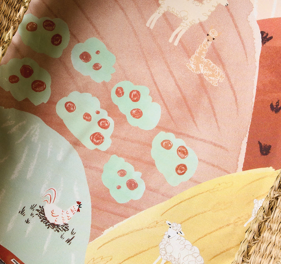 Sunset Harvest 2 Piece Bassinet Fitted Sheets Rust