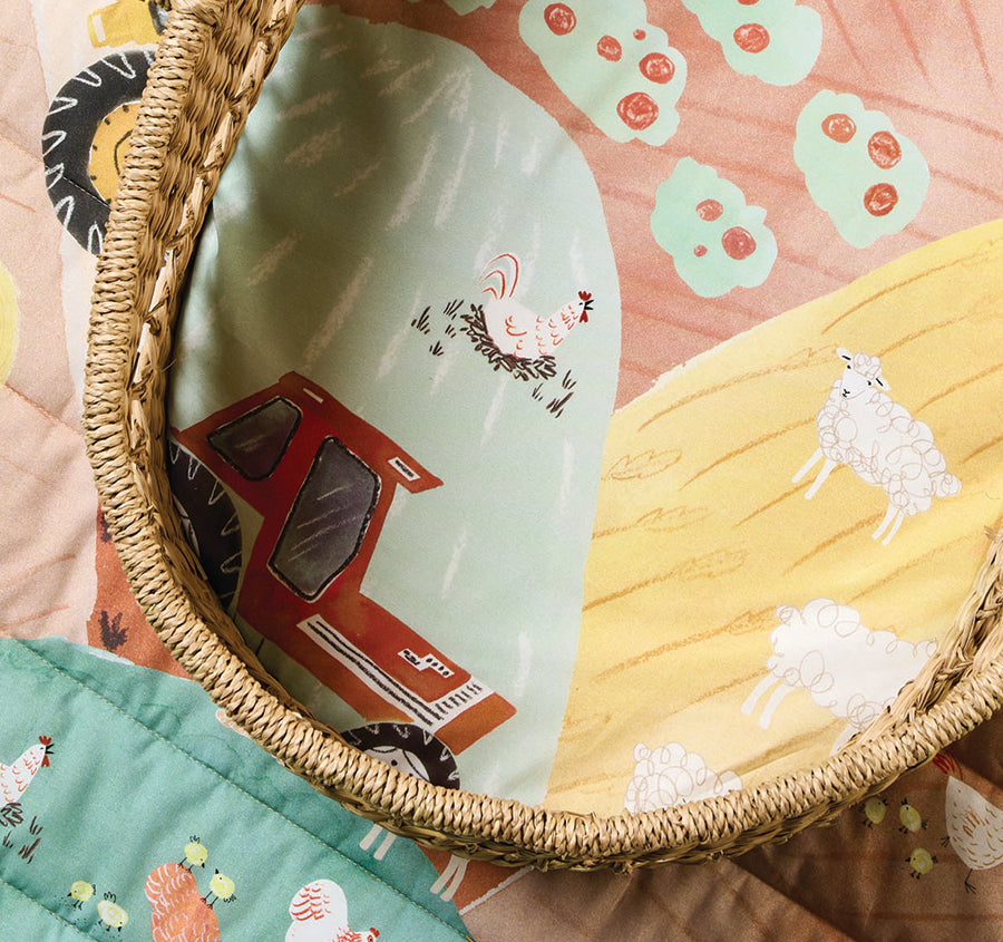 Sunset Harvest 2 Piece Bassinet Fitted Sheets Rust