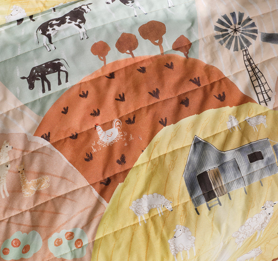 Sunset Harvest Coverlet Set Rust