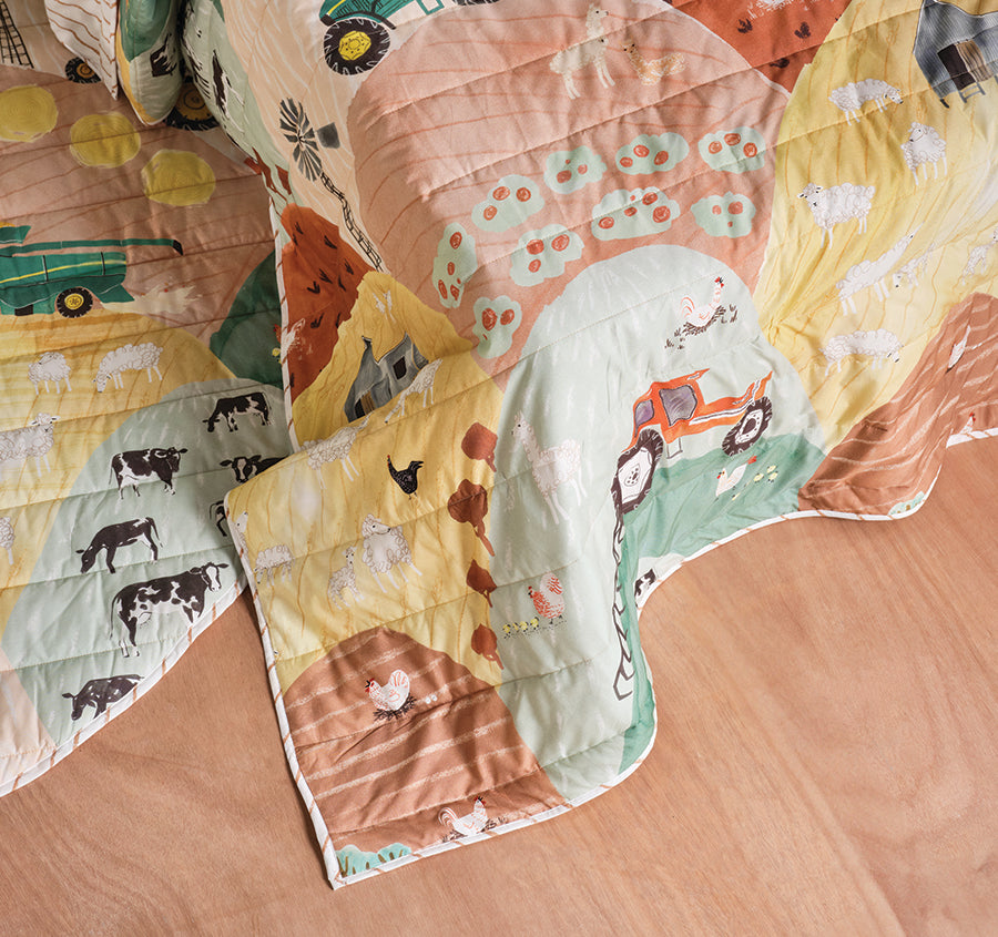 Sunset Harvest Coverlet Set Rust