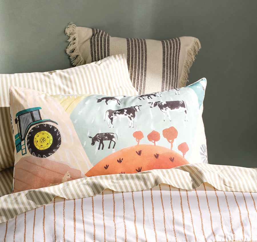 Sunset Harvest Quilt Cover Set Range Rust