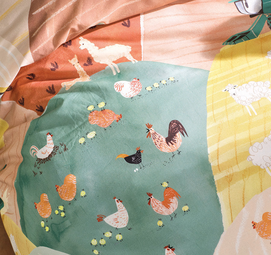 Sunset Harvest Quilt Cover Set Range Rust