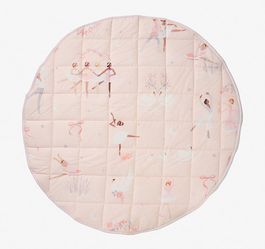 Swan Lake 120cm Round Playmat Blush