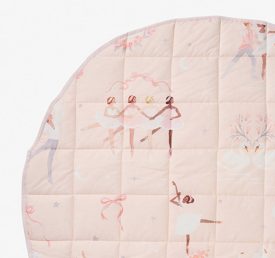 Swan Lake 120cm Round Playmat Blush