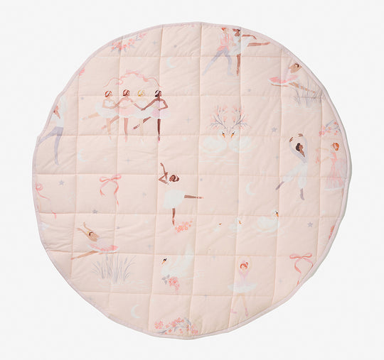 Swan Lake 120cm Round Playmat Blush