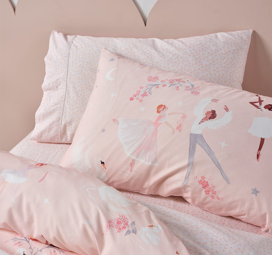 Swan Lake Quilt Cover Set Range Blush