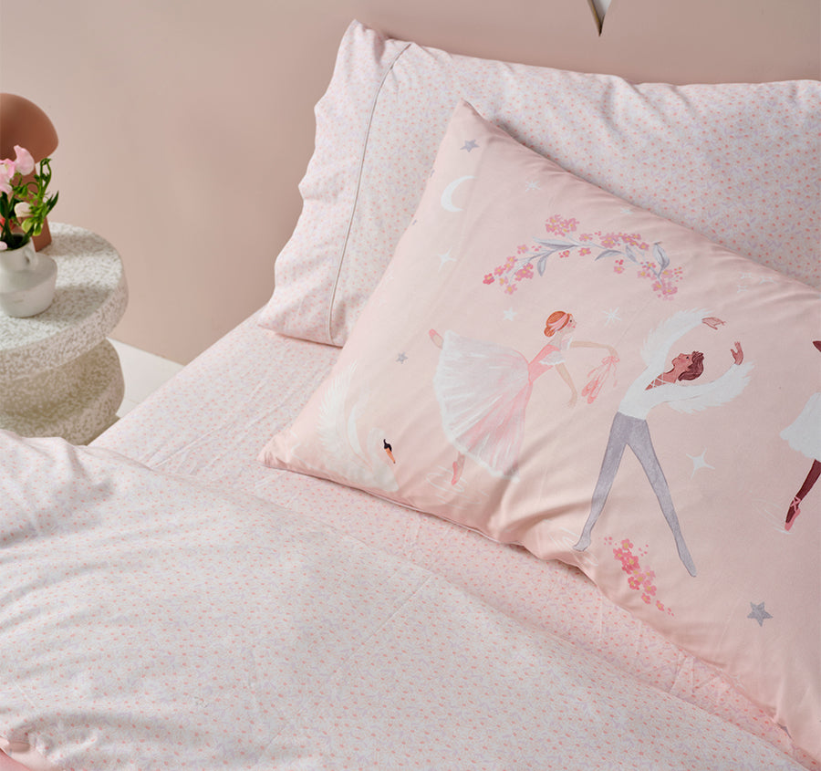 Swan Lake Quilt Cover Set Range Blush