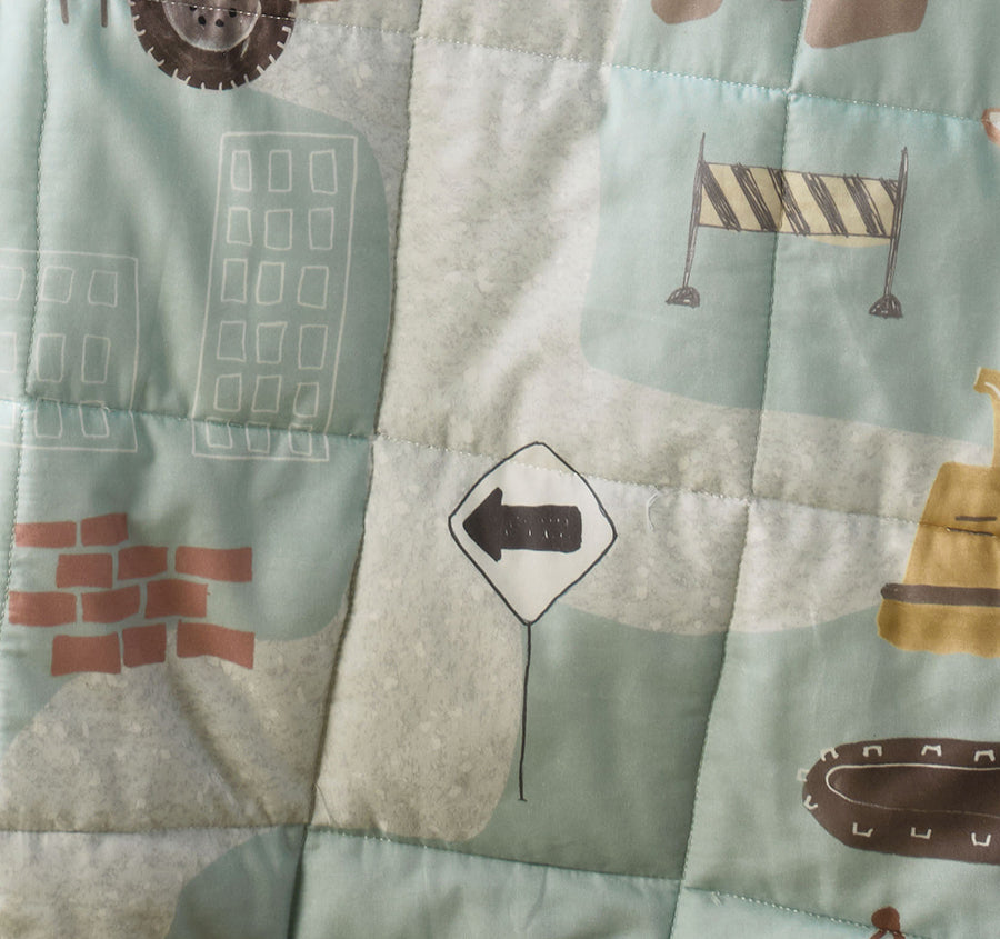 The Big Build Single to King Single Bed Coverlet Set Teal