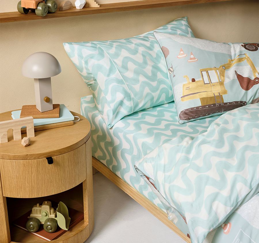 The Big Build Quilt Cover Set Range Teal