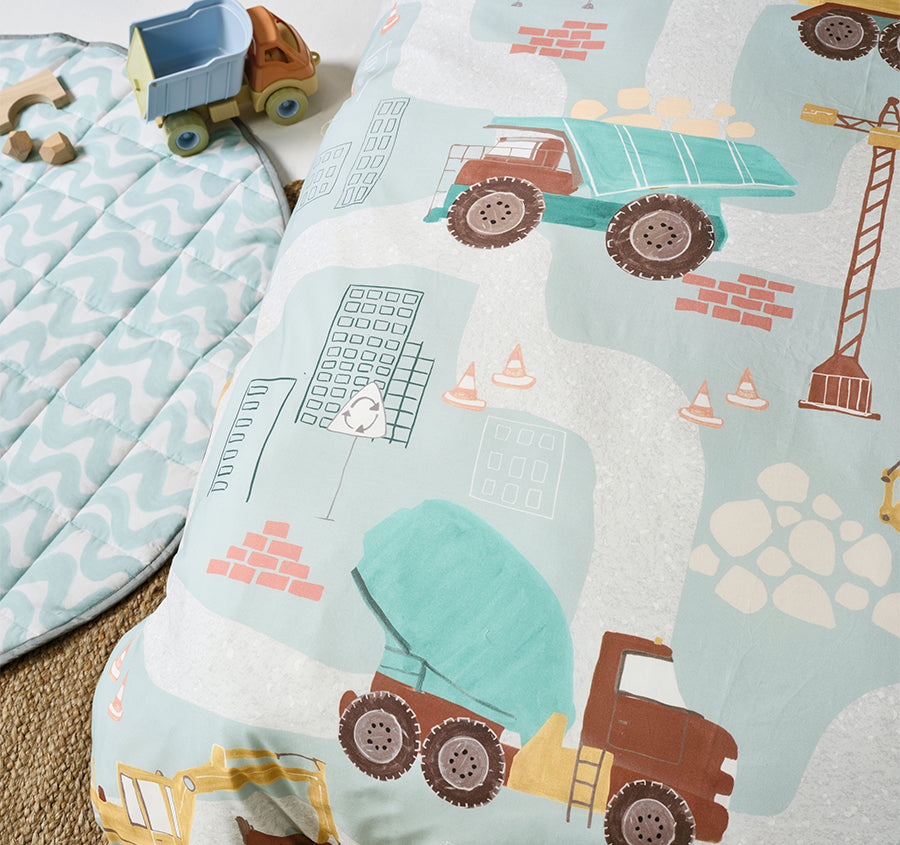The Big Build Quilt Cover Set Range Teal