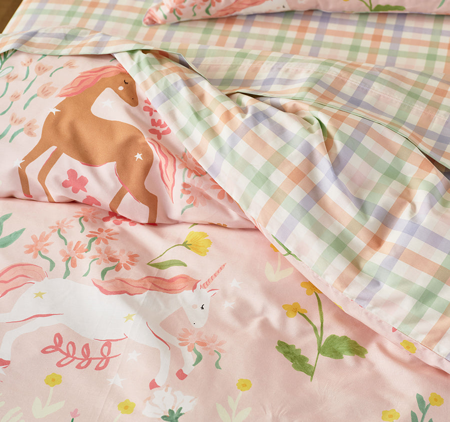 Unicorn Fields Quilt Cover Set Range Multi