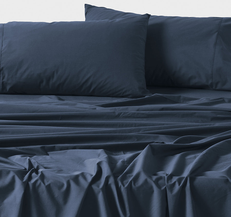 400THC Australian Cotton Sheet Set Range Navy