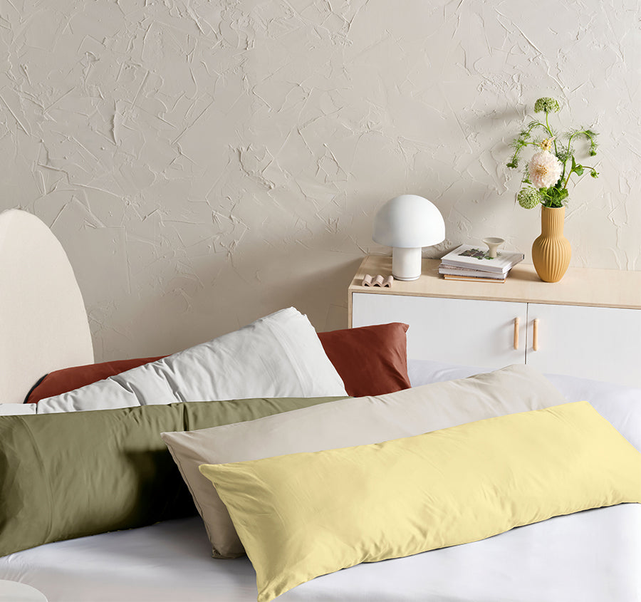 Hotel Augusta 500THC Cotton Sateen Body Pillowcase Brick
