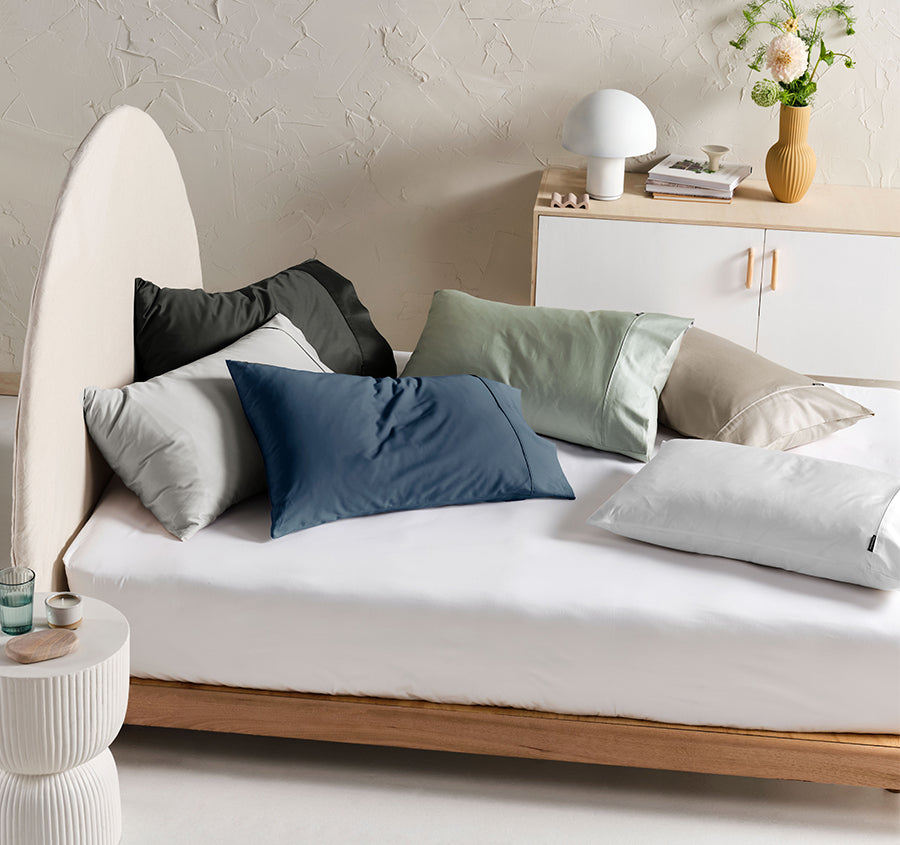 Hotel Augusta 500THC Cotton Sateen Standard Pillowcase Navy