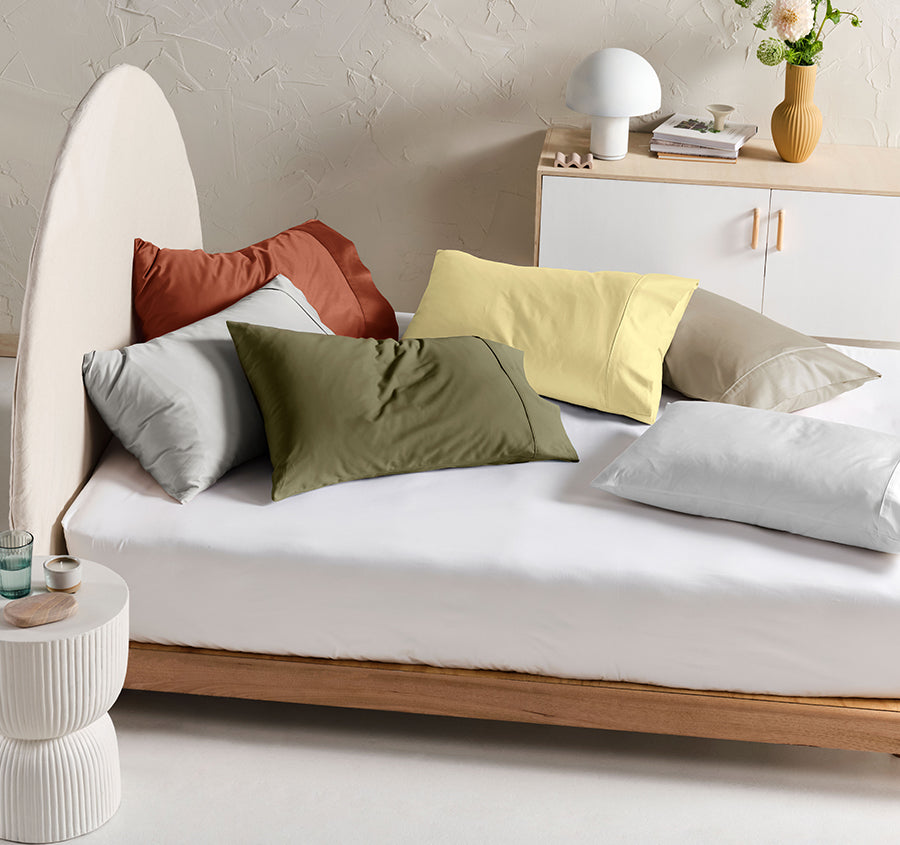 Hotel Augusta 500THC Cotton Sateen King Pillowcase Daffodil