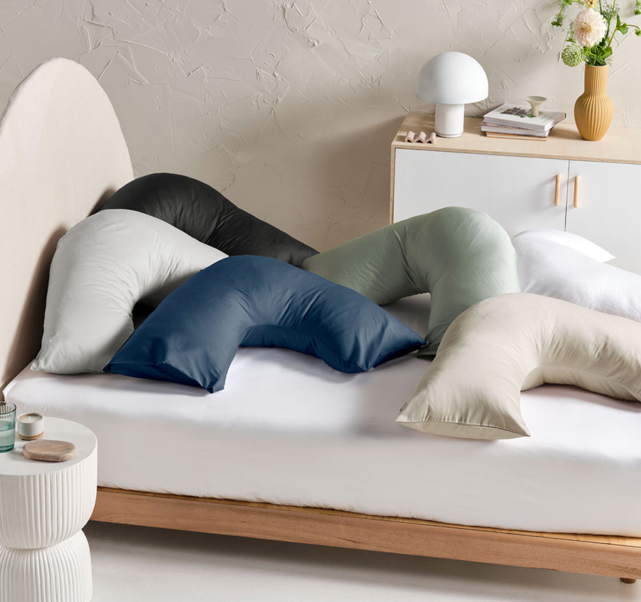 Hotel Augusta 500THC Cotton Sateen V-Shape Pillowcase Navy