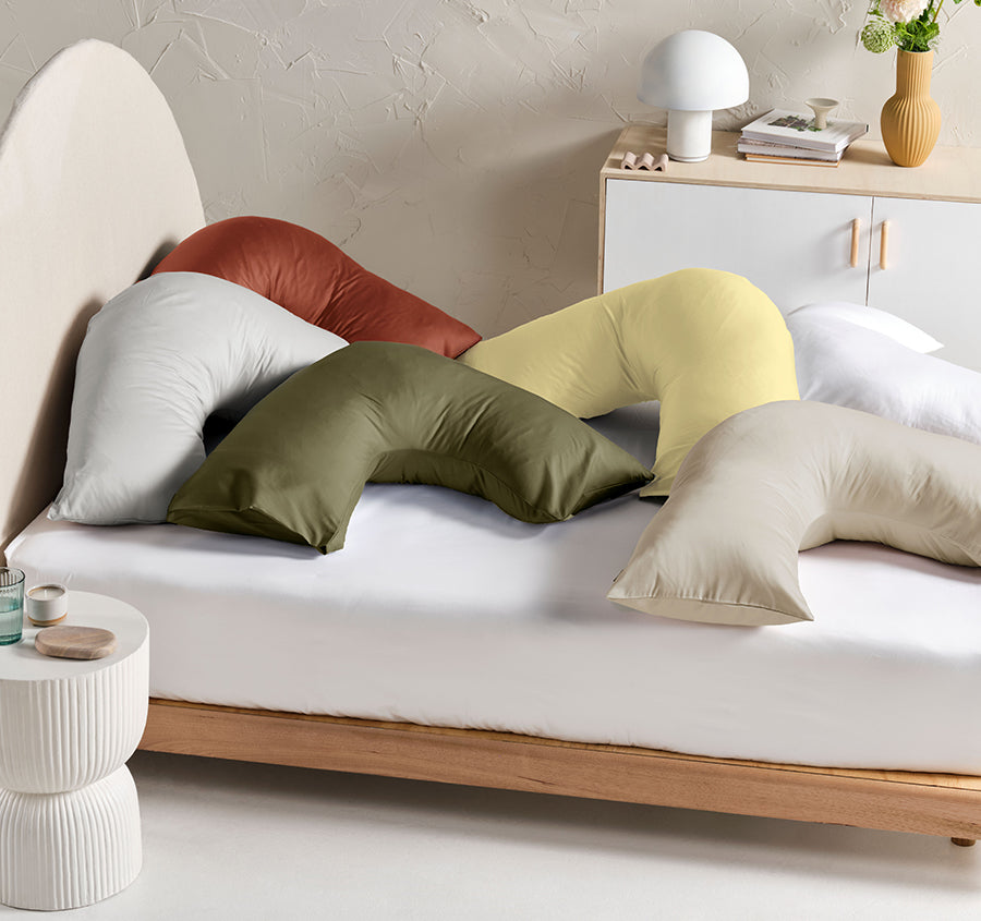 Hotel Augusta 500THC Cotton Sateen V-Shape Pillowcase Daffodil