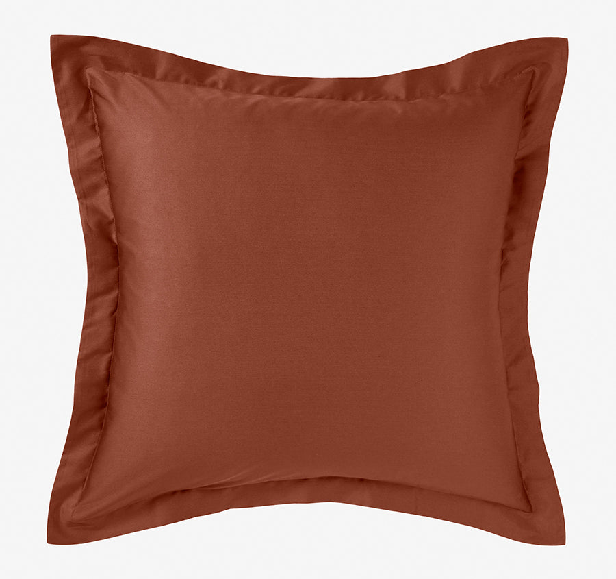 Hotel Augusta 500THC Cotton Sateen European Pillowcase Brick