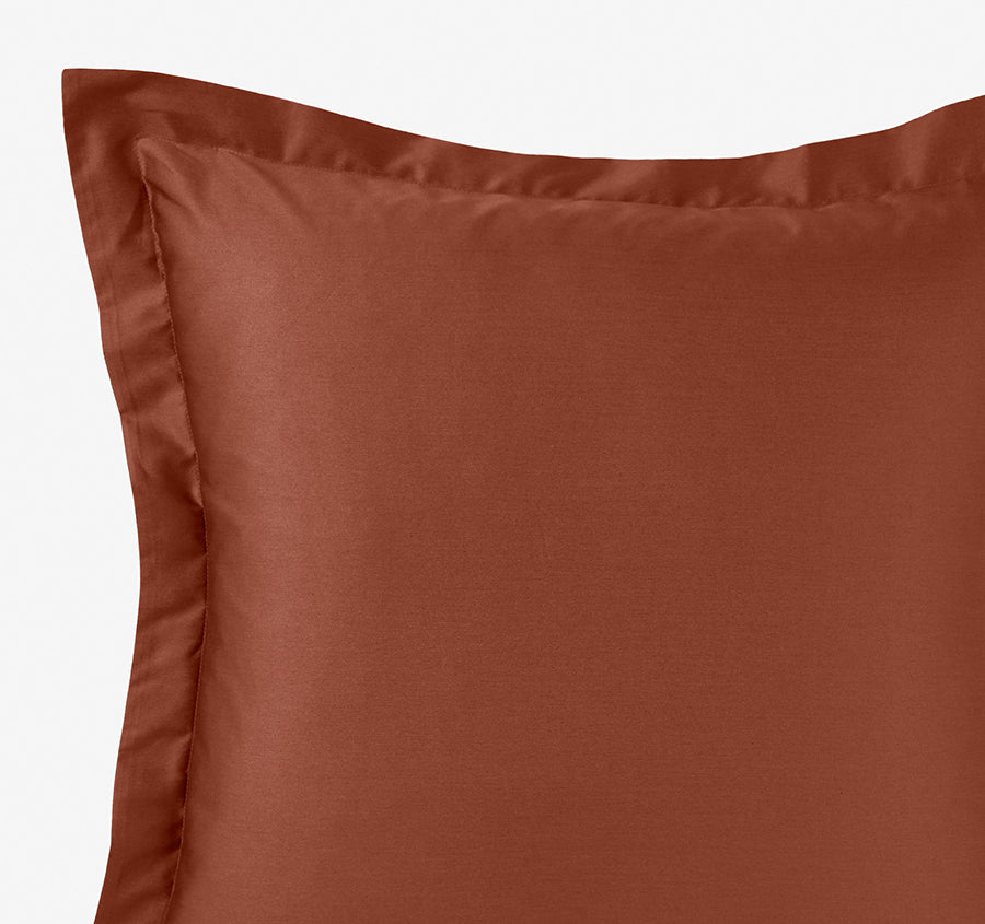 Hotel Augusta 500THC Cotton Sateen European Pillowcase Brick