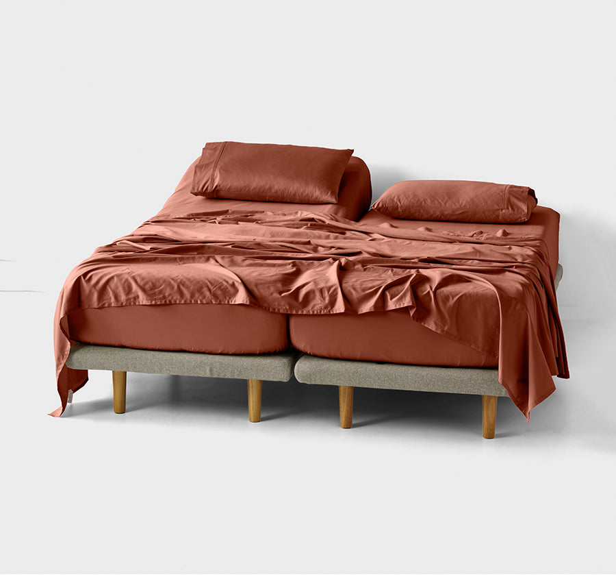 Hotel Augusta 500THC Cotton Sateen Mega Sheet Set Range Brick