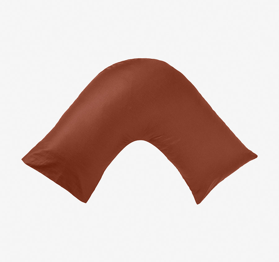 Hotel Augusta 500THC Cotton Sateen V-Shape Pillowcase Brick