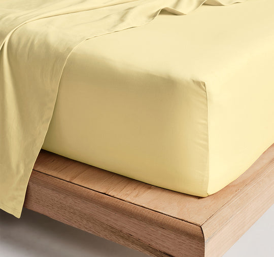 Hotel Augusta 500THC Cotton Sateen Mega Fitted Sheet Range Daffodil