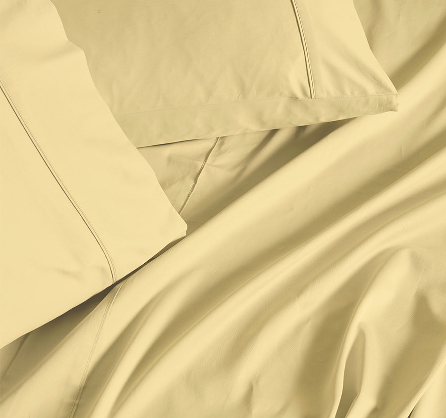 Hotel Augusta 500THC Cotton Sateen Mega Sheet Set Range Daffodil