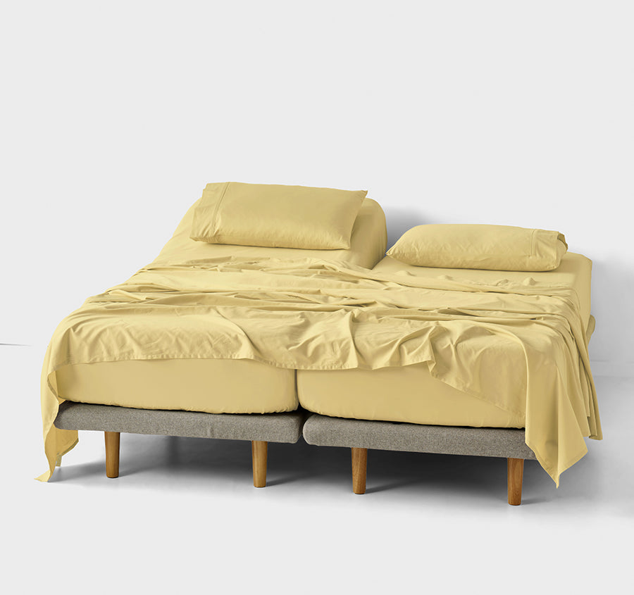 Hotel Augusta 500THC Cotton Sateen Mega Sheet Set Range Daffodil