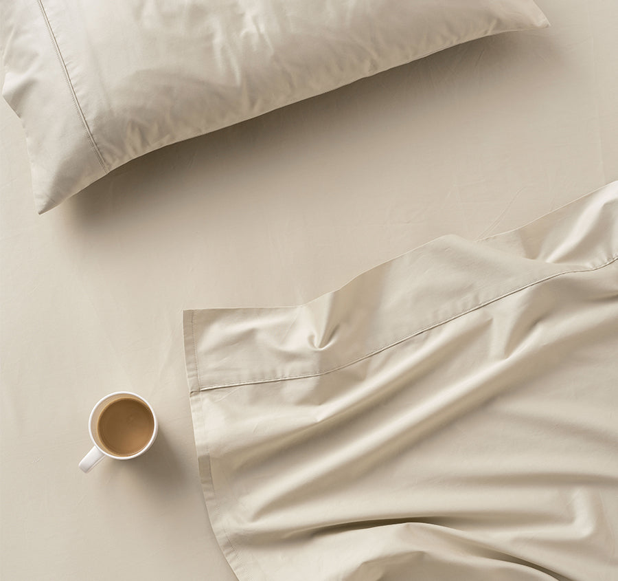 Hotel Augusta 500THC Cotton Sateen Mega Sheet Set Range Natural