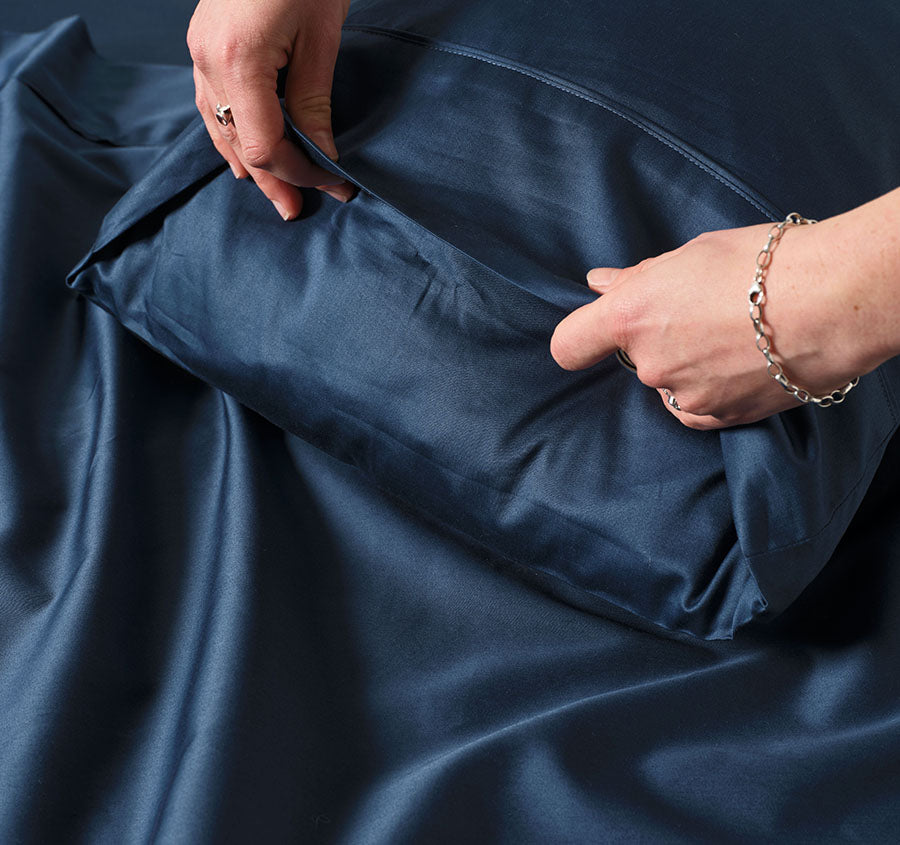 Hotel Augusta 500THC Cotton Sateen Mega Sheet Set Range Navy