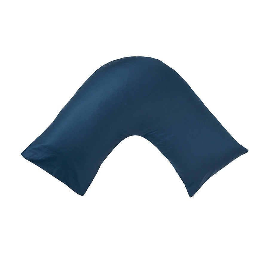 Hotel Augusta 500THC Cotton Sateen V-Shape Pillowcase Navy