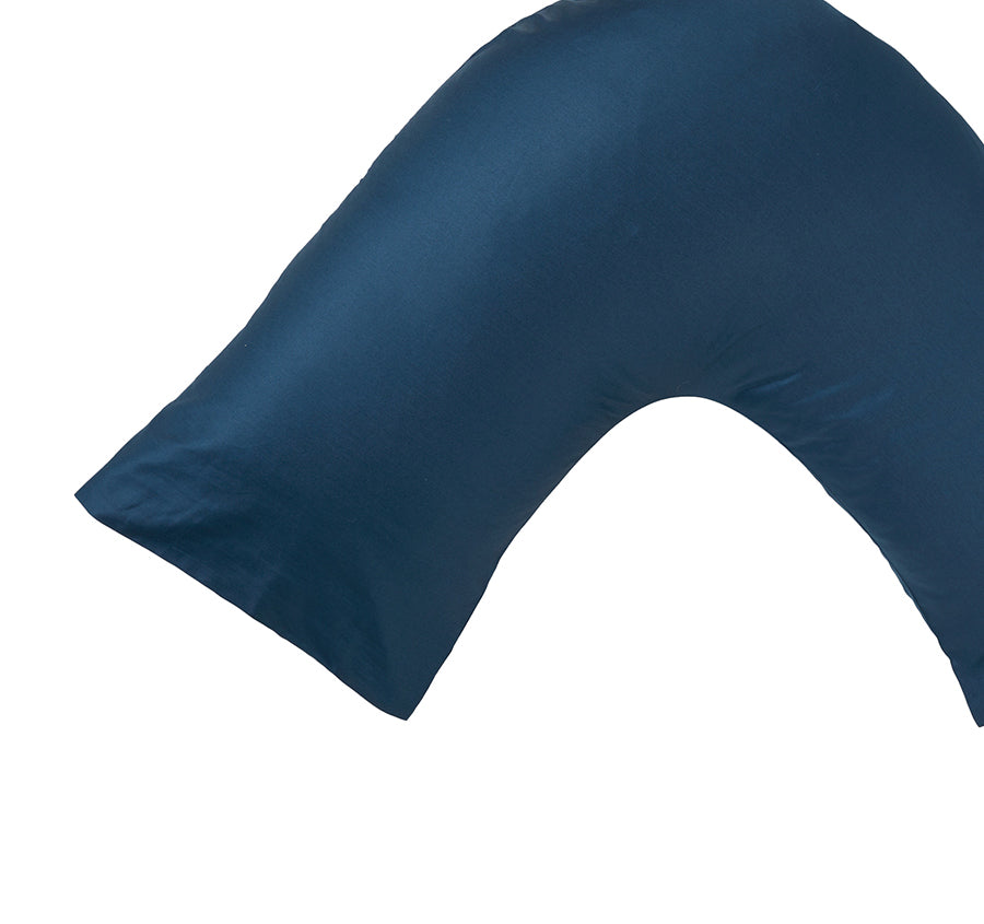 Hotel Augusta 500THC Cotton Sateen V-Shape Pillowcase Navy