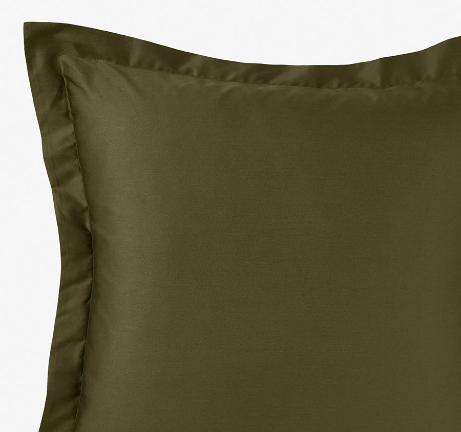 Hotel Augusta 500THC Cotton Sateen European Pillowcase Olive