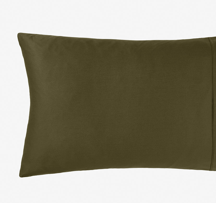 Hotel Augusta 500THC Cotton Sateen King Pillowcase Olive