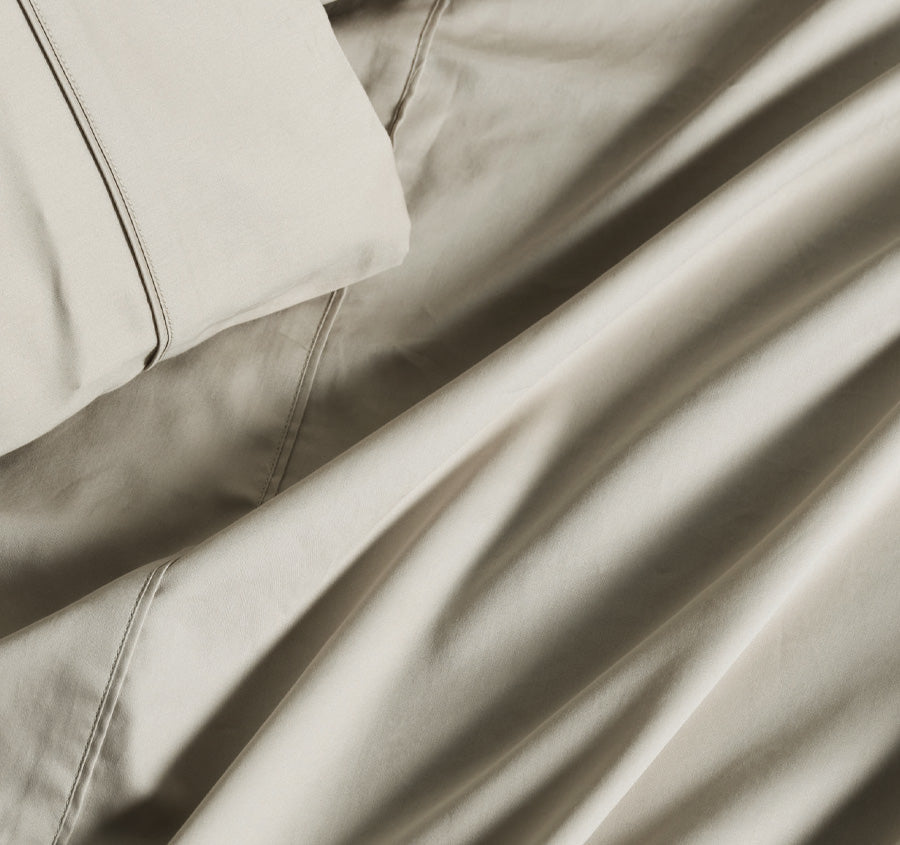 Hotel Augusta 500THC Cotton Sateen Mega Sheet Set Range Taupe