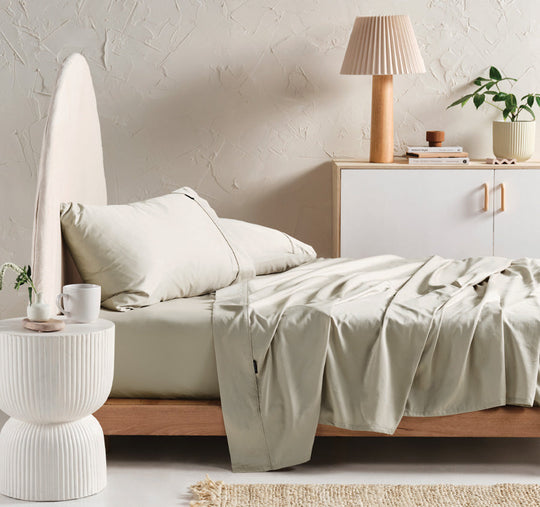 Hotel Augusta 500THC Cotton Sateen Mega Sheet Set Range Taupe