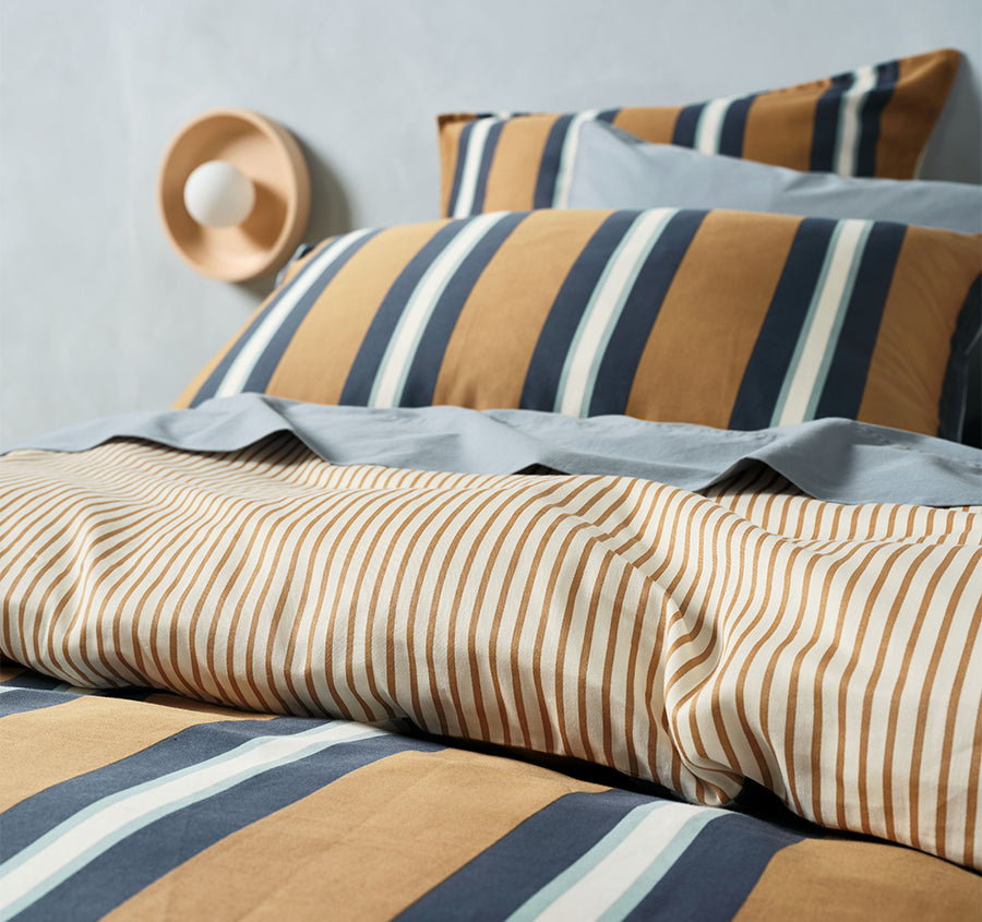 Beau Quilt Cover Set Range Cinnamon