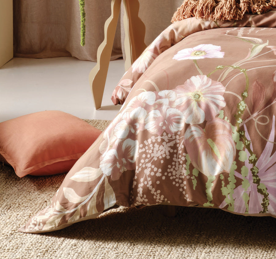Bobbi Quilt Cover Set Range Clay