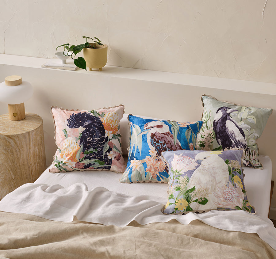 Bush Cockatoo 50x50cm Filled Cushion Multi