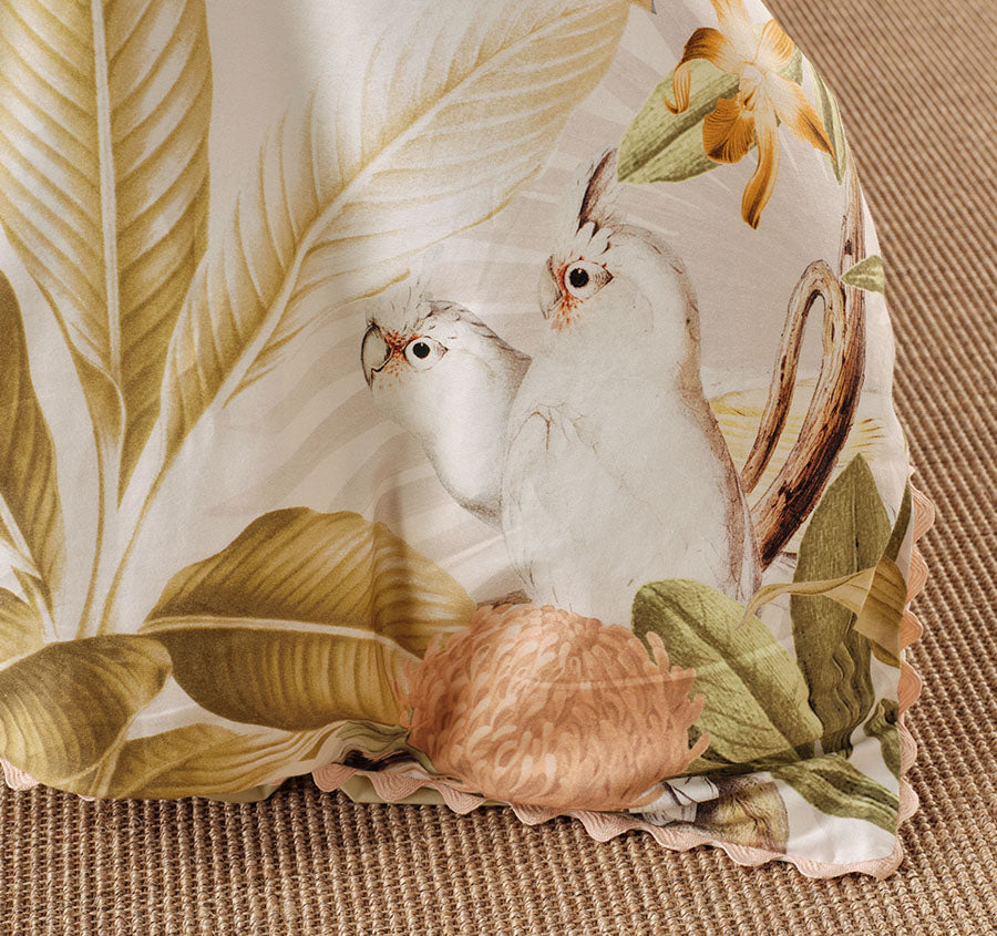 Calista Quilt Cover Set Range Guava