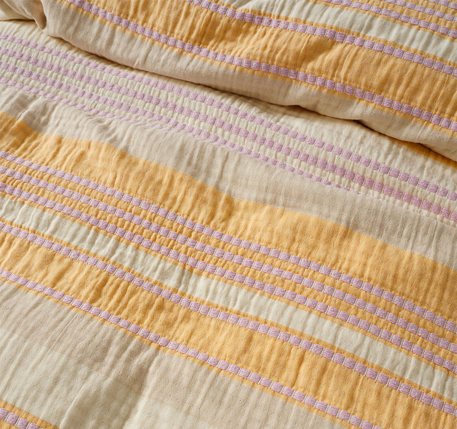 Campbell Quilt Cover Set Range Mango