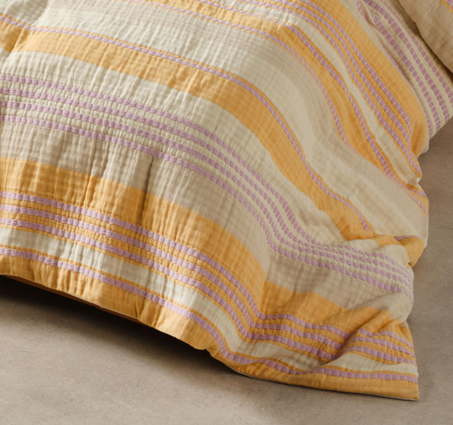 Campbell Quilt Cover Set Range Mango