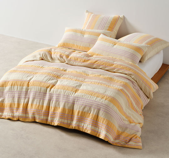 Campbell Quilt Cover Set Range Mango