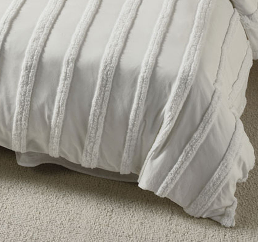 Cillian Quilt Cover Set Range White