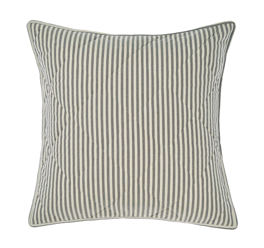 Classic Stripe European Pillowcase Charcoal