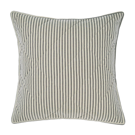 Classic Stripe European Pillowcase Charcoal